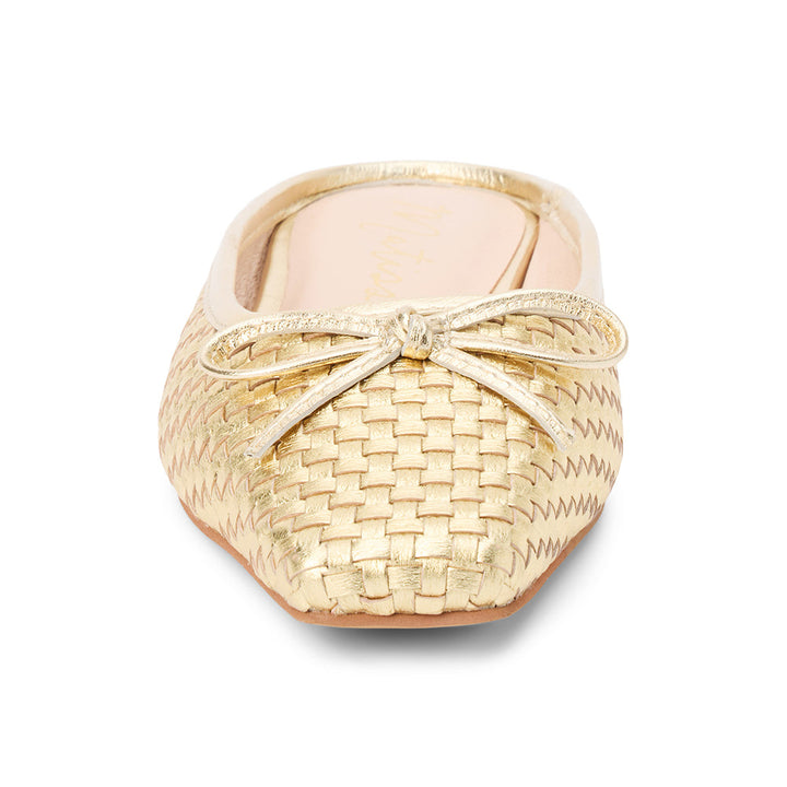 Coconuts by Matisse Remy Slip On Ballet Flats in Gold Weave available at Barbara Katz