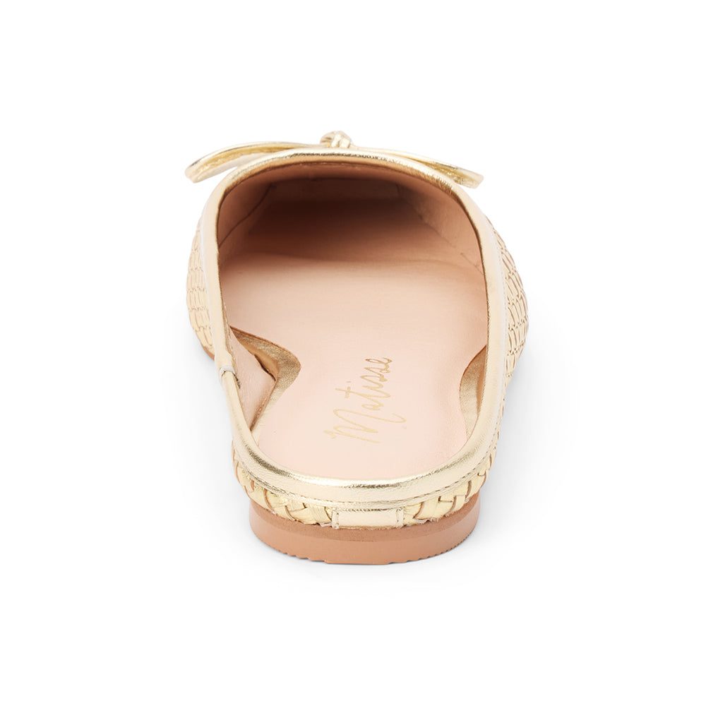 Coconuts by Matisse Remy Slip On Ballet Flats in Gold Weave available at Barbara Katz