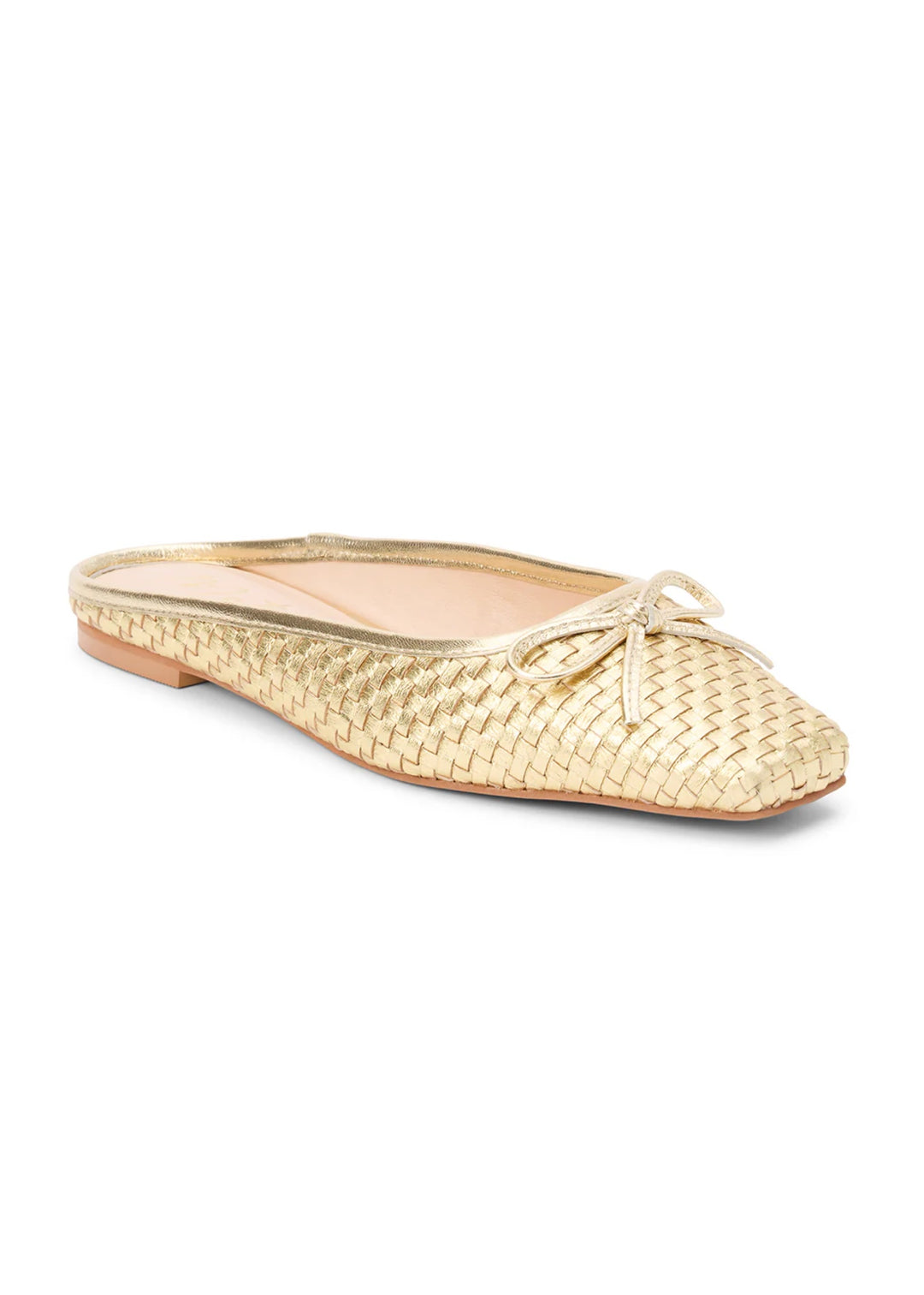 Coconuts by Matisse Remy Slip On Ballet Flats in Gold Weave available at Barbara Katz