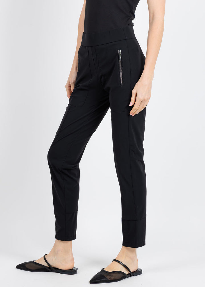Raffaello Rossi Corry Zip Pants in Black available at Barbara Katz