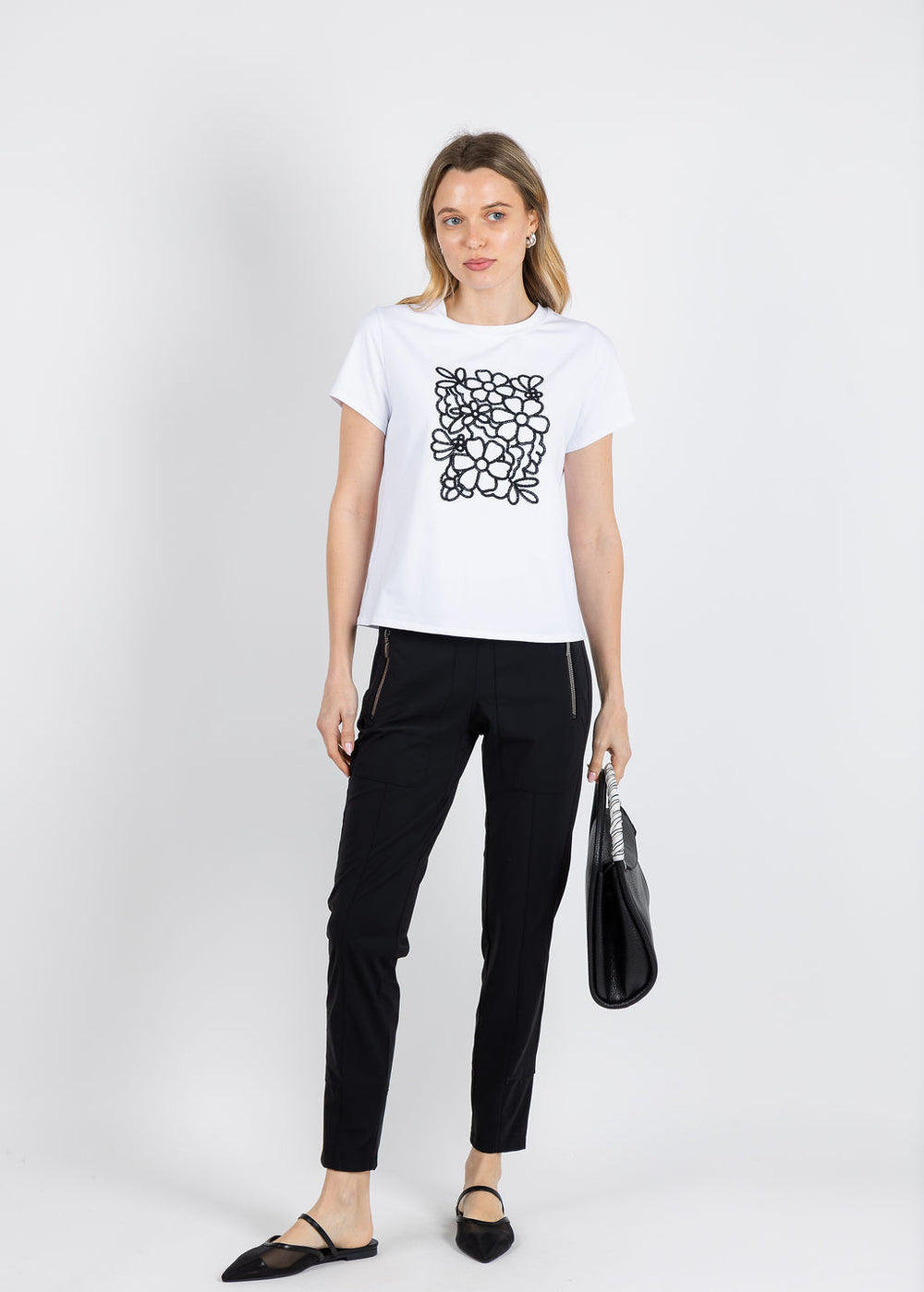 Raffaello Rossi Corry Zip Pants in Black available at Barbara Katz