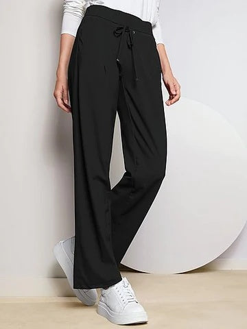 Raffaello Rossi Candice Straight Tech Pant - Black