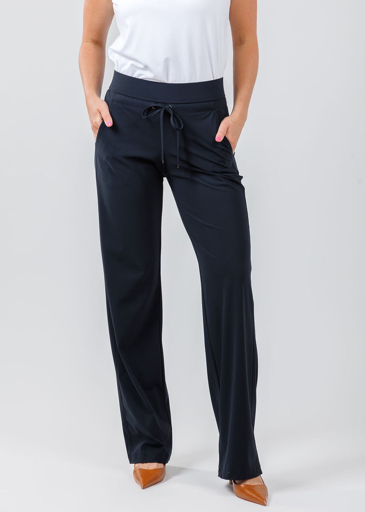 Raffaello Rossi Candice Straight Pants - Navy available at Barbara Katz 