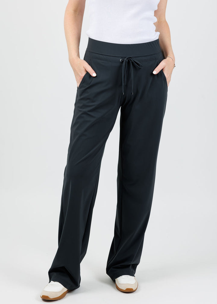 Raffaello Rossi Candice Straight Pants in Slate available at Barbara Katz