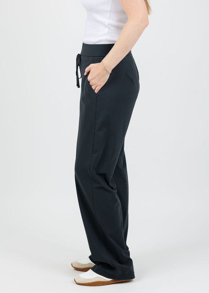 Raffaello Rossi Candice Straight Pants in Slate available at Barbara Katz