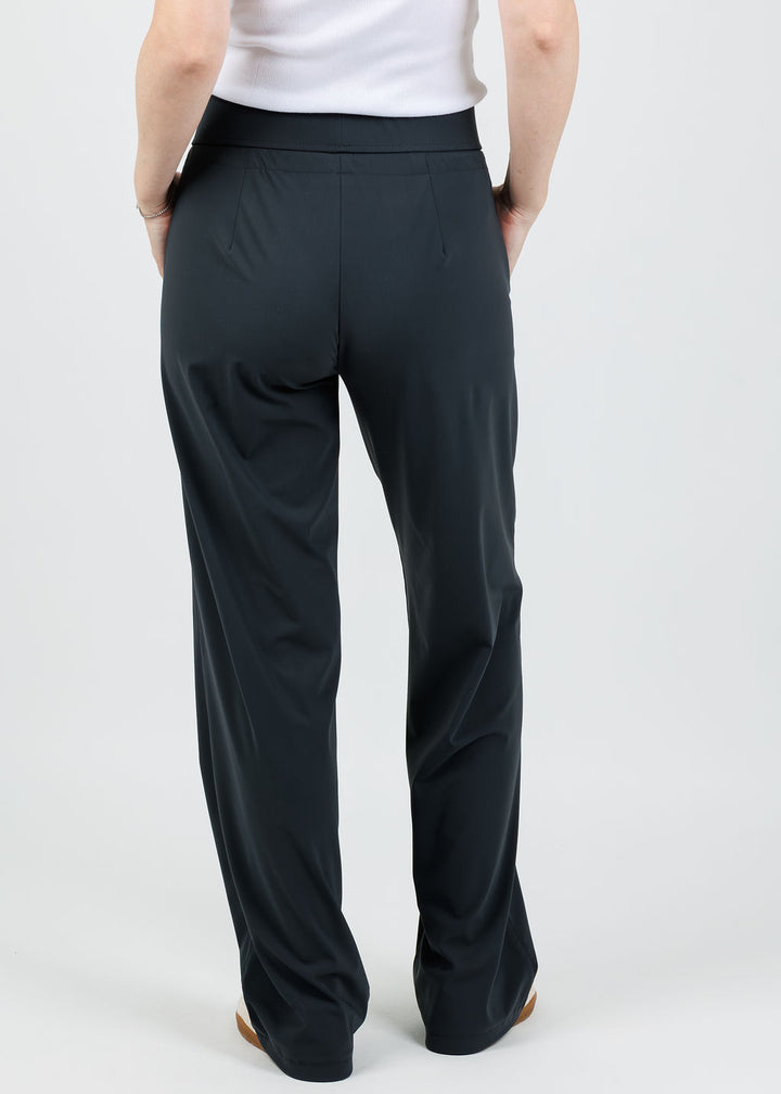 Raffaello Rossi Candice Straight Pants in Slate available at Barbara Katz