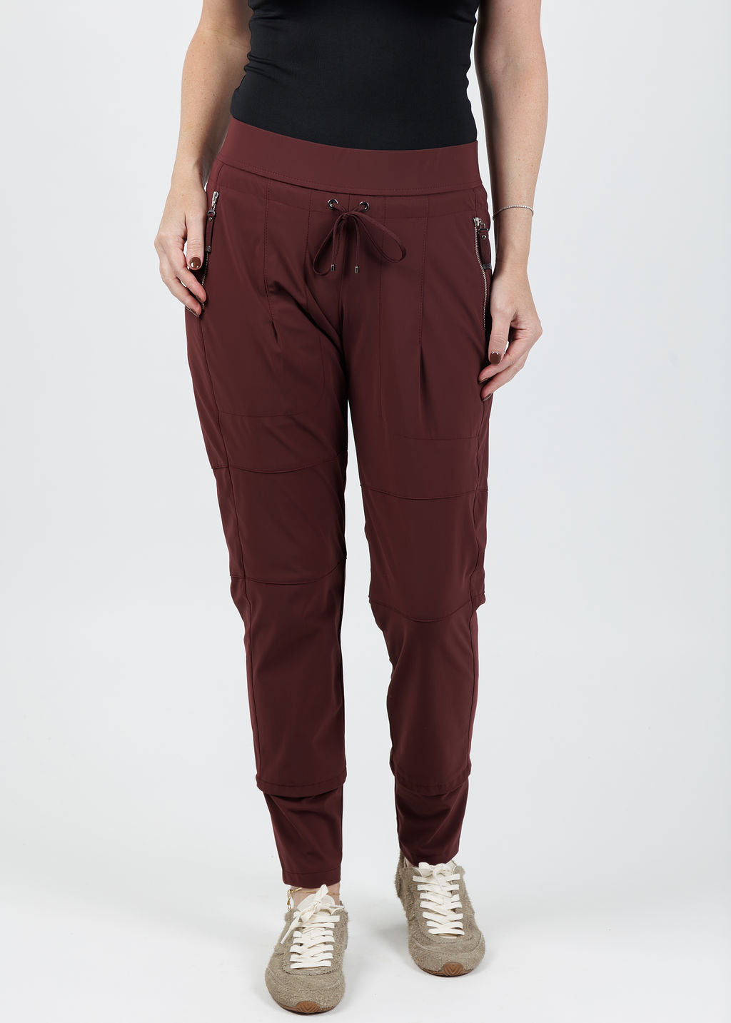 Raffaello Rossi Candy Pants in Burgundy available at Barbara Katz