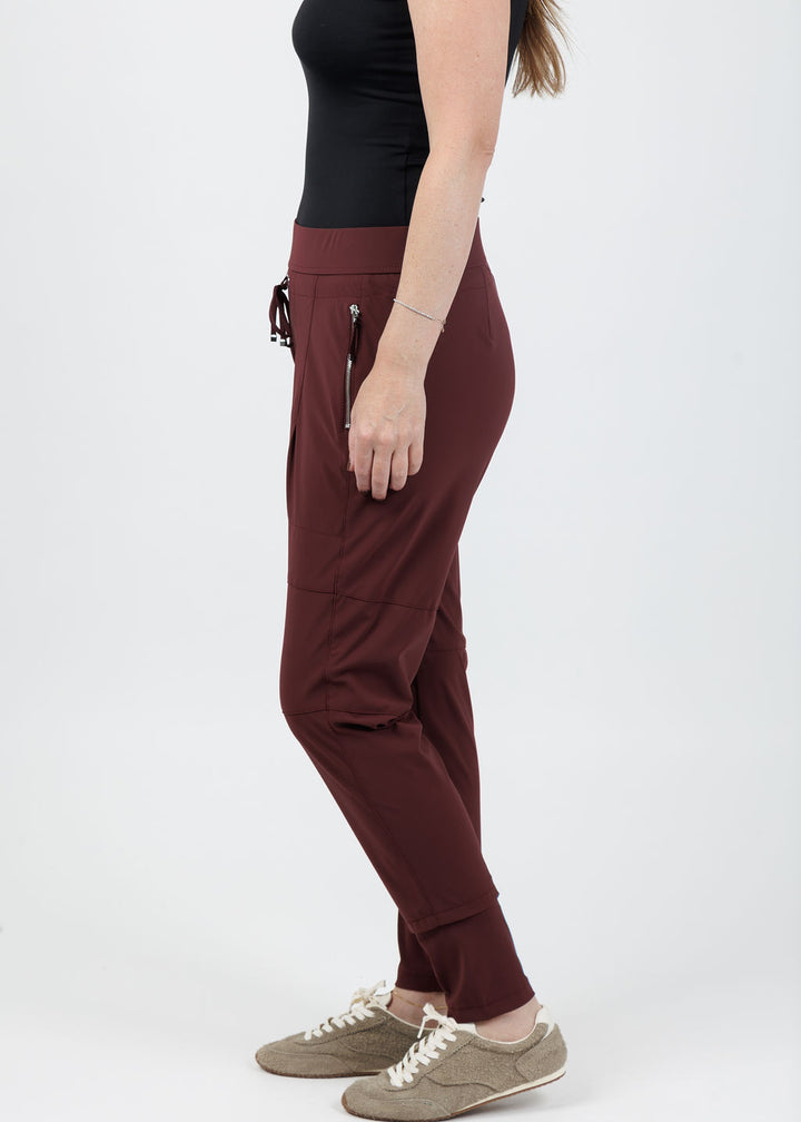 Raffaello Rossi Candy Pants in Burgundy available at Barbara Katz