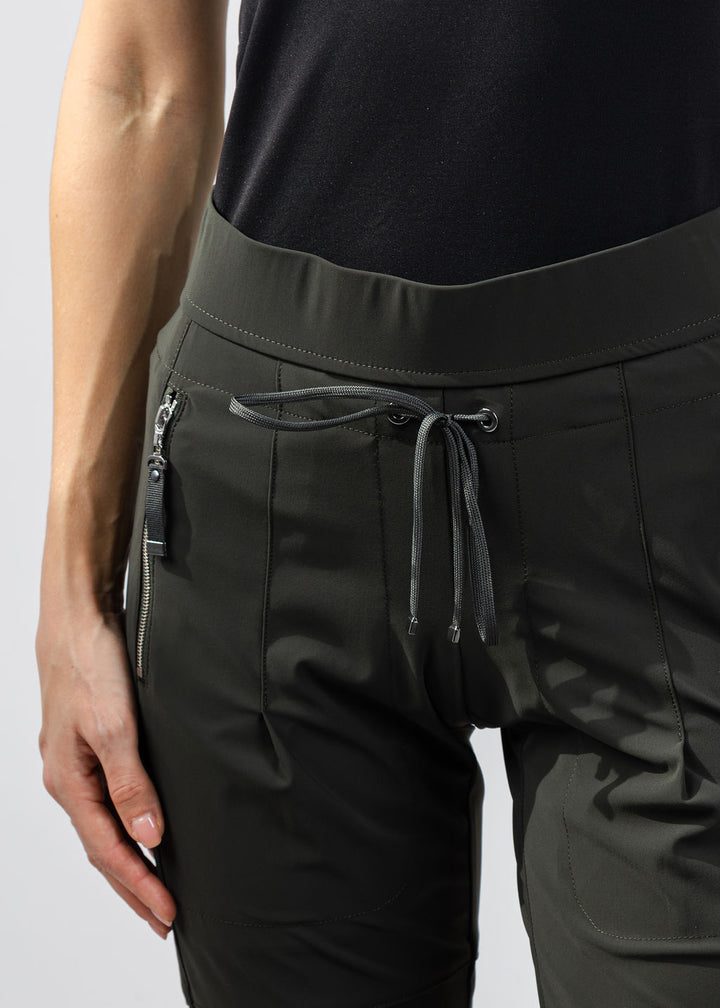 Raffaello Rossi Candy Pants in Dark Olive available at Barbara Katz