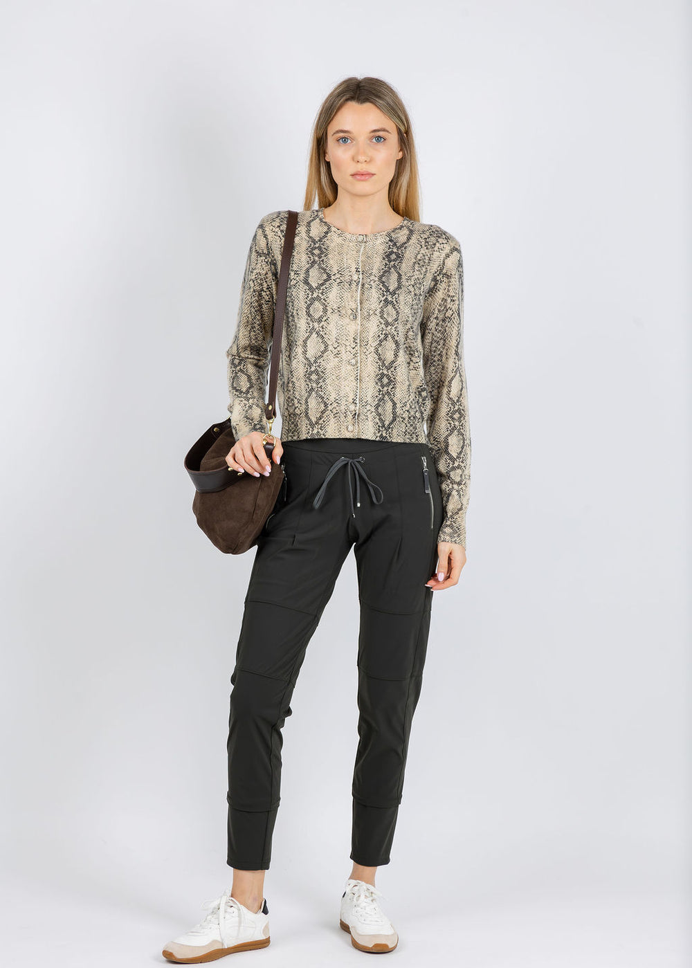 Raffaello Rossi Candy Pants in Dark Olive available at Barbara Katz