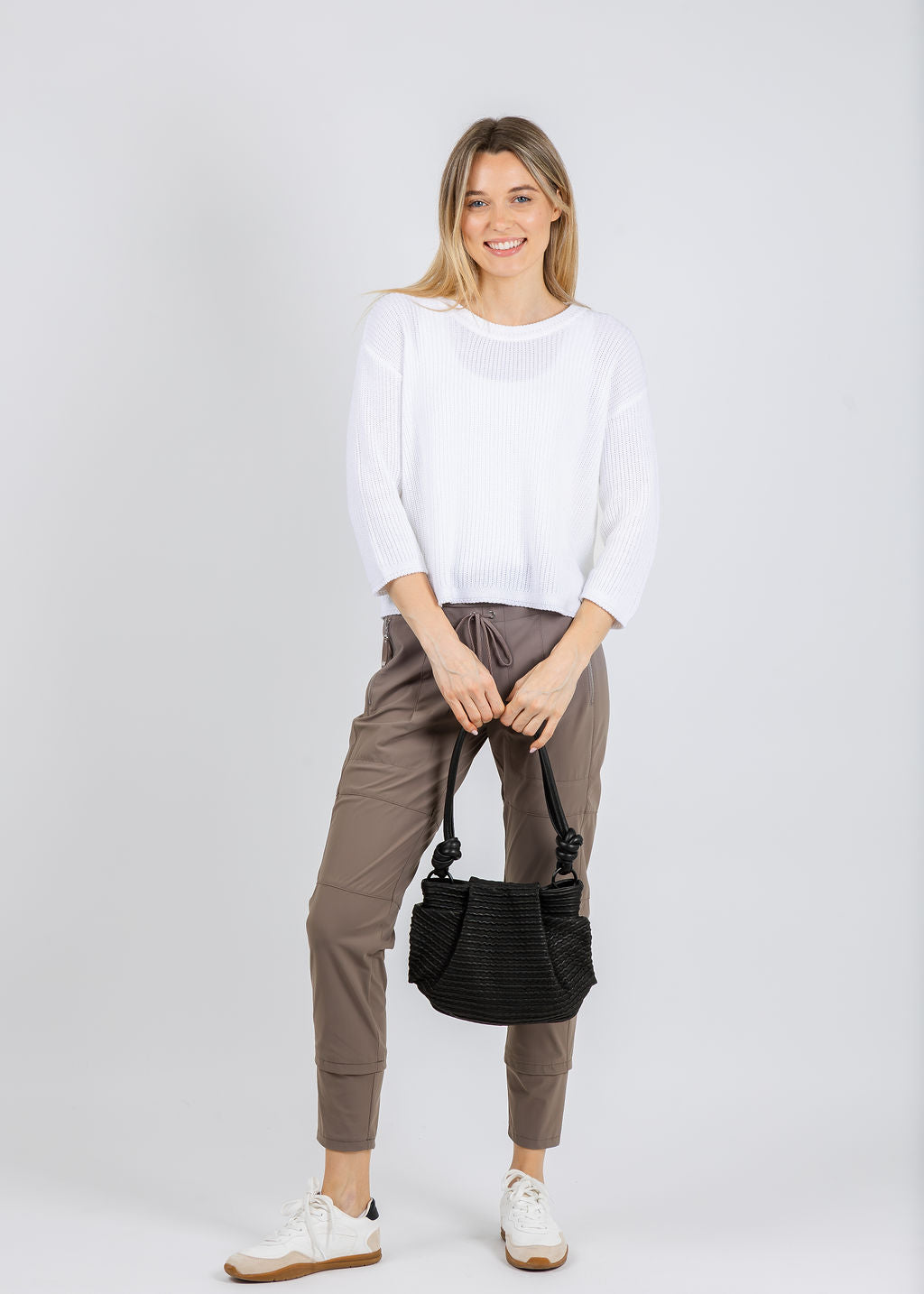 Raffaello Rossi Candy Pants in Taupe available at Barbara Katz