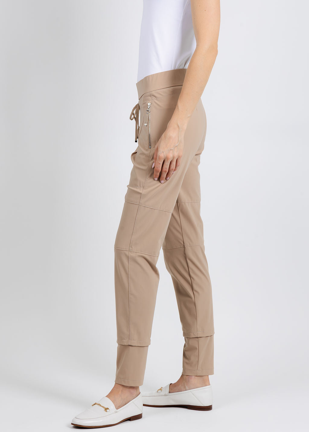 Raffaello Rossi Candy Pants in Warm Taupe available at Barbara Katz