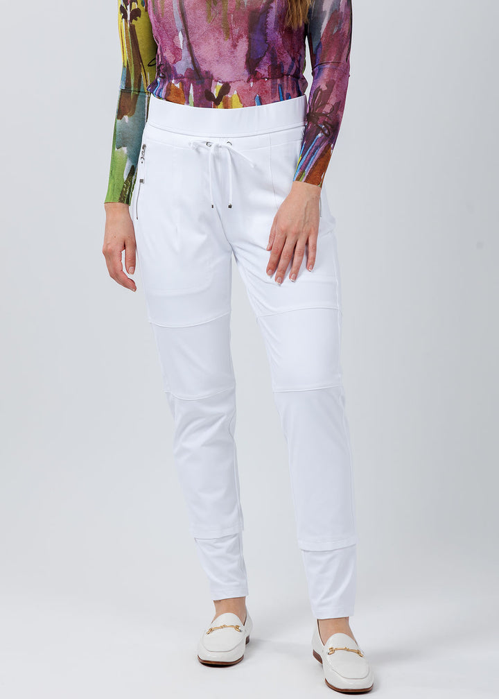Raffaello Rossi Candy Pants  in White available at Barbara Katz 