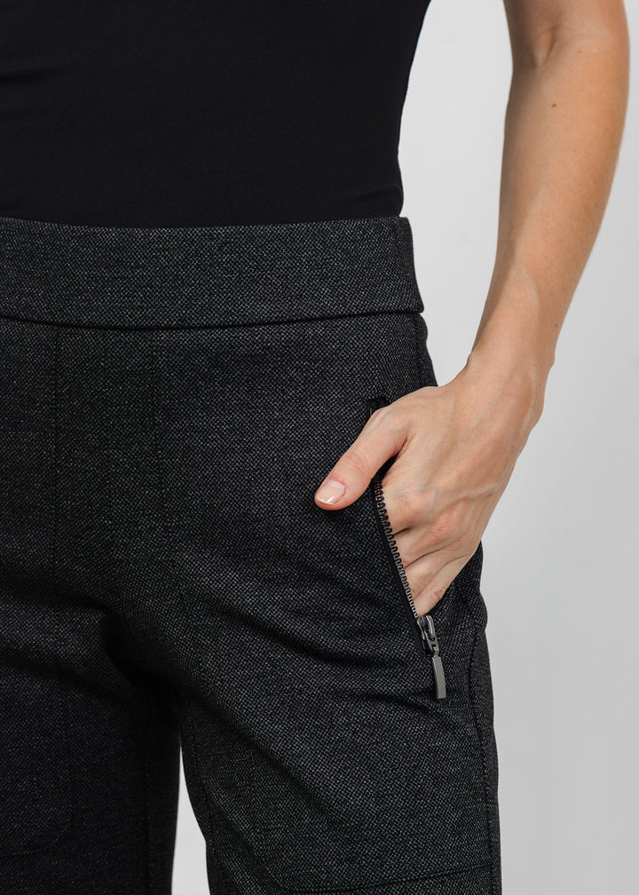 Raffaello Rossi Corry Jersey Pant in Dark Grey Graphical available at Barbara Katz