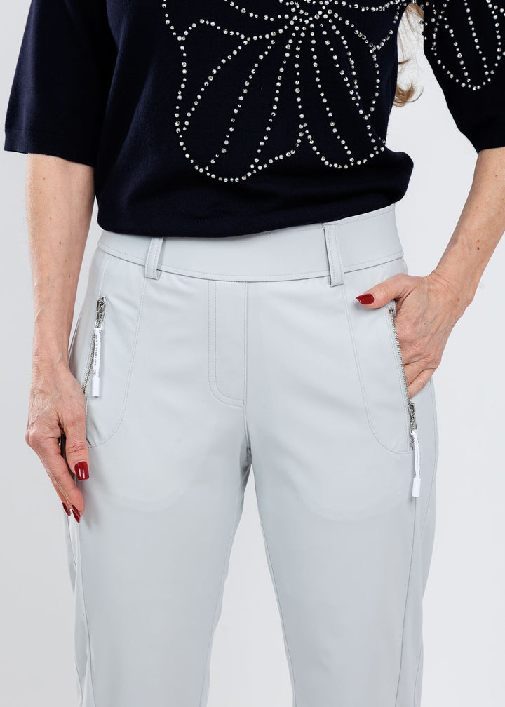 Raffaello Rossi Natina Sport Pants in Light Grey available at Barbara Katz