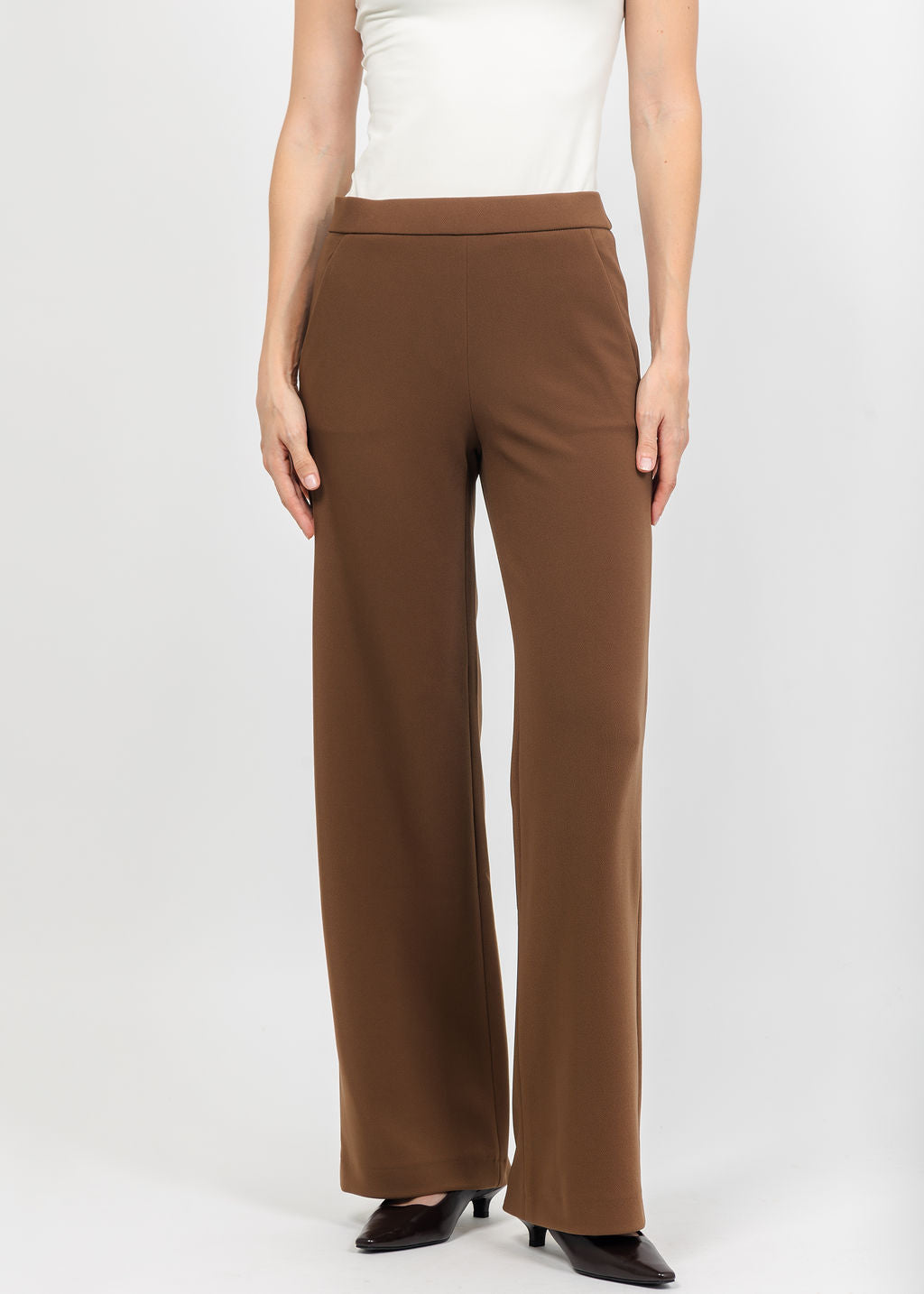 Raffaello Rossi Palina Long Jersey Pant in Cinnamon available at Barbara Katz