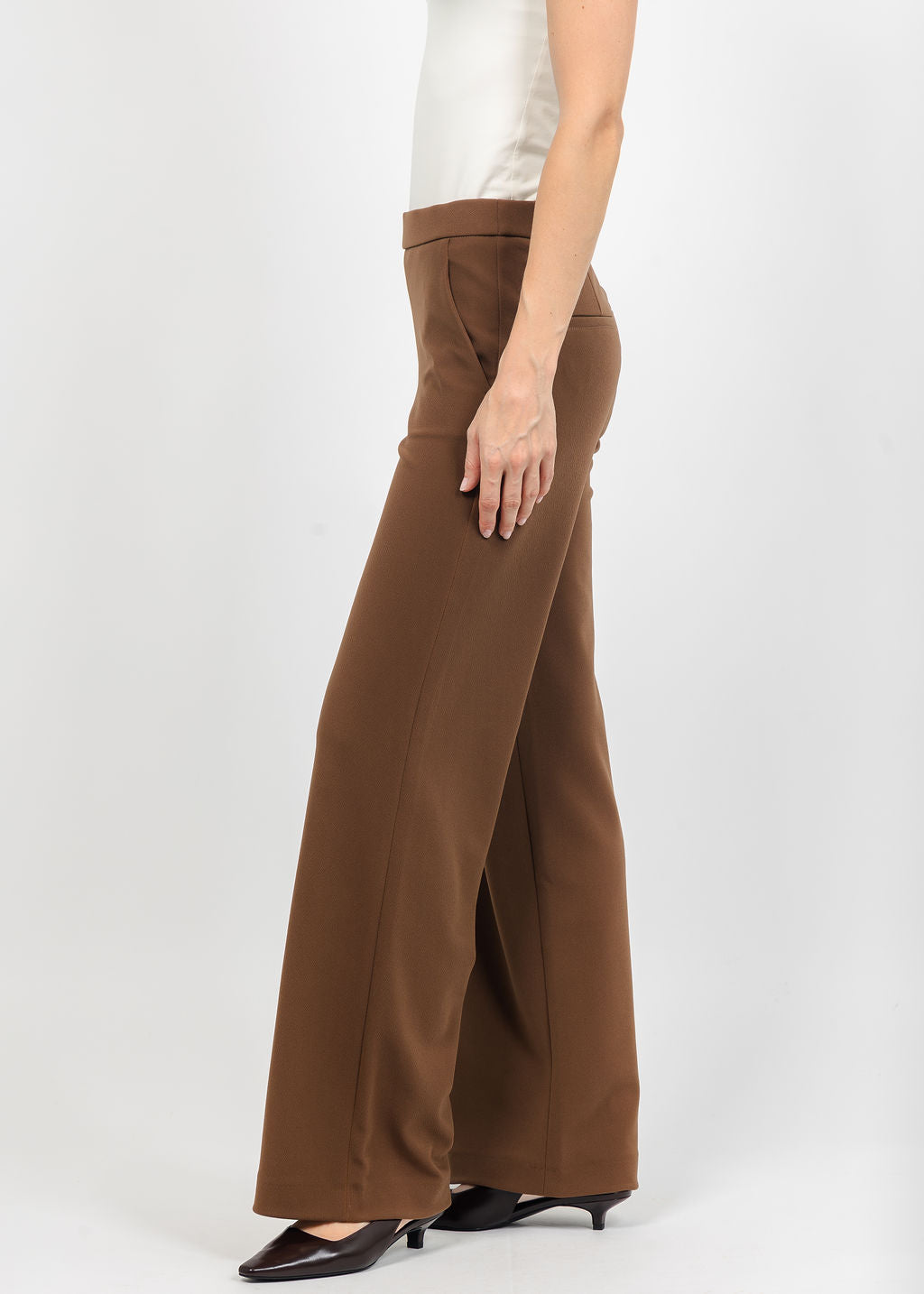Raffaello Rossi Palina Long Jersey Pant in Cinnamon available at Barbara Katz