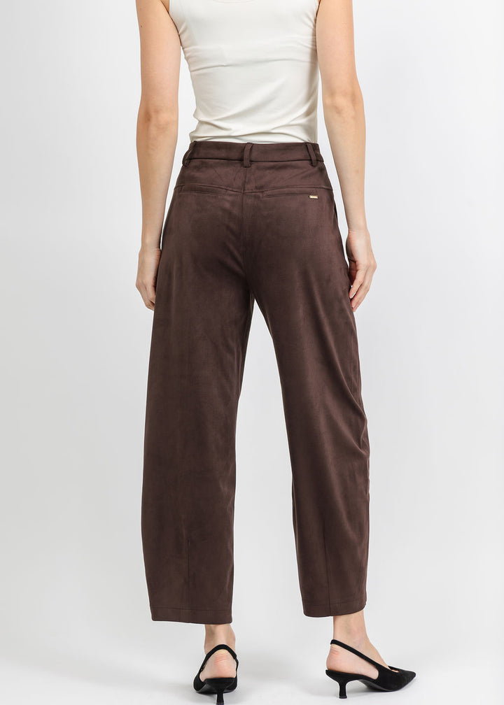 Raffaello Rossi Phibi 7/8 Suede Pant in Tabak available at Barbara Katz