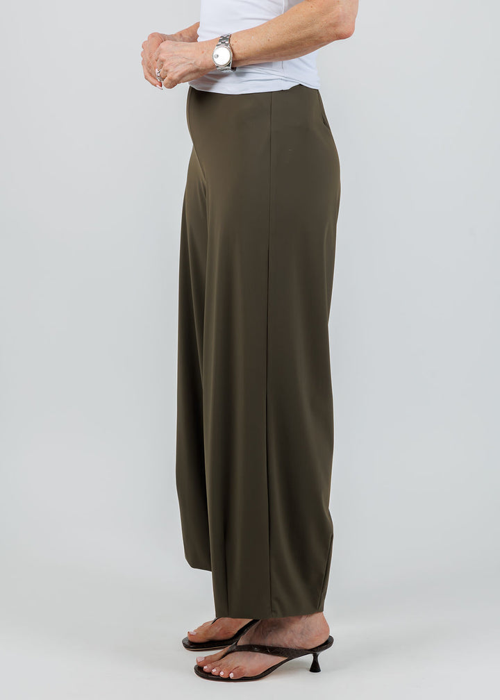 Raffaello Rossi Sally 7/8 High Tech Jersey Pants in Olive available at Barbara Katz
