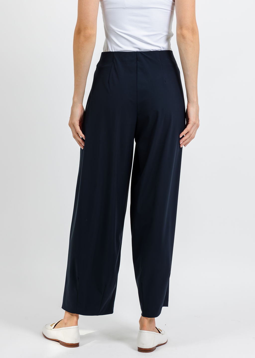 Raffaello Rossi Sally 7/8 High Tech Jersey Pants in Marine available at Barbara Katz