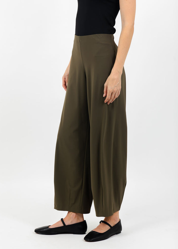 Raffaello Rossi Sally 7/8 High Tech Jersey Pants in Olive available at Barbara Katz