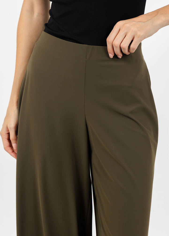 Raffaello Rossi Sally 7/8 High Tech Jersey Pants in Olive available at Barbara Katz