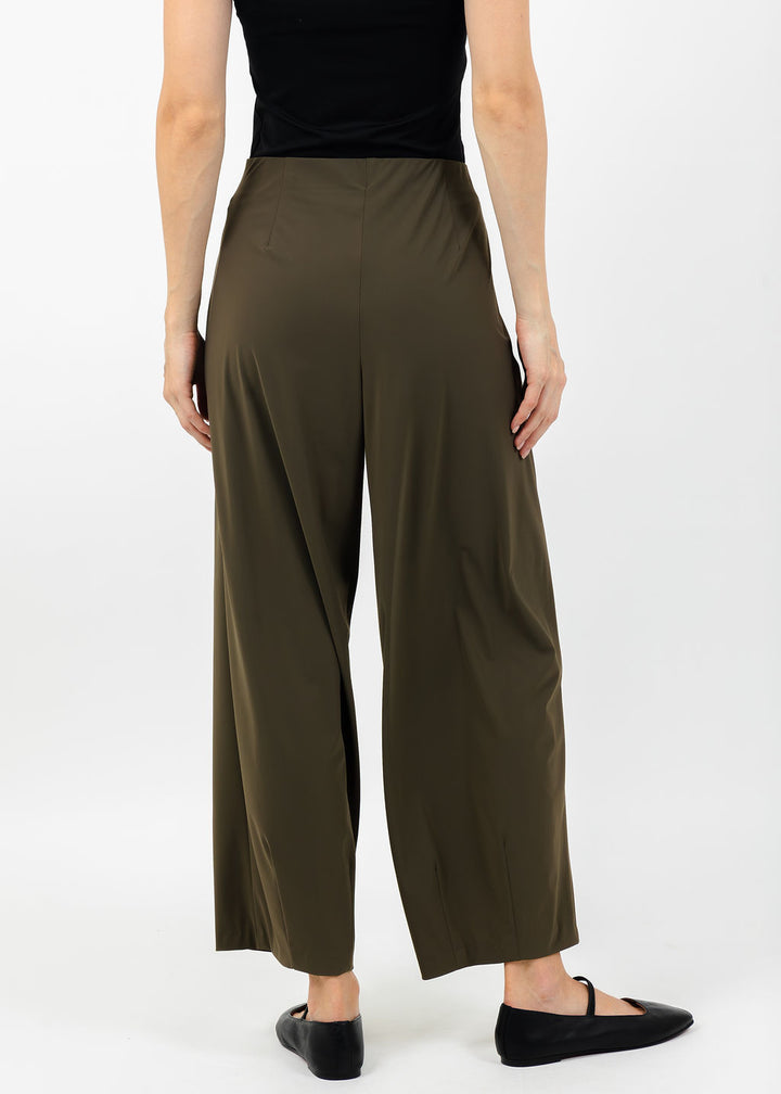 Raffaello Rossi Sally 7/8 High Tech Jersey Pants in Olive available at Barbara Katz