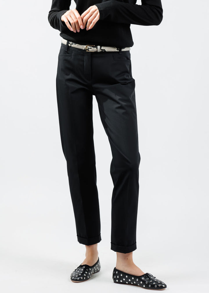 Raffaello Rossi Techno Cotton Ute 7/8 Pants in Black available at Barbara Katz