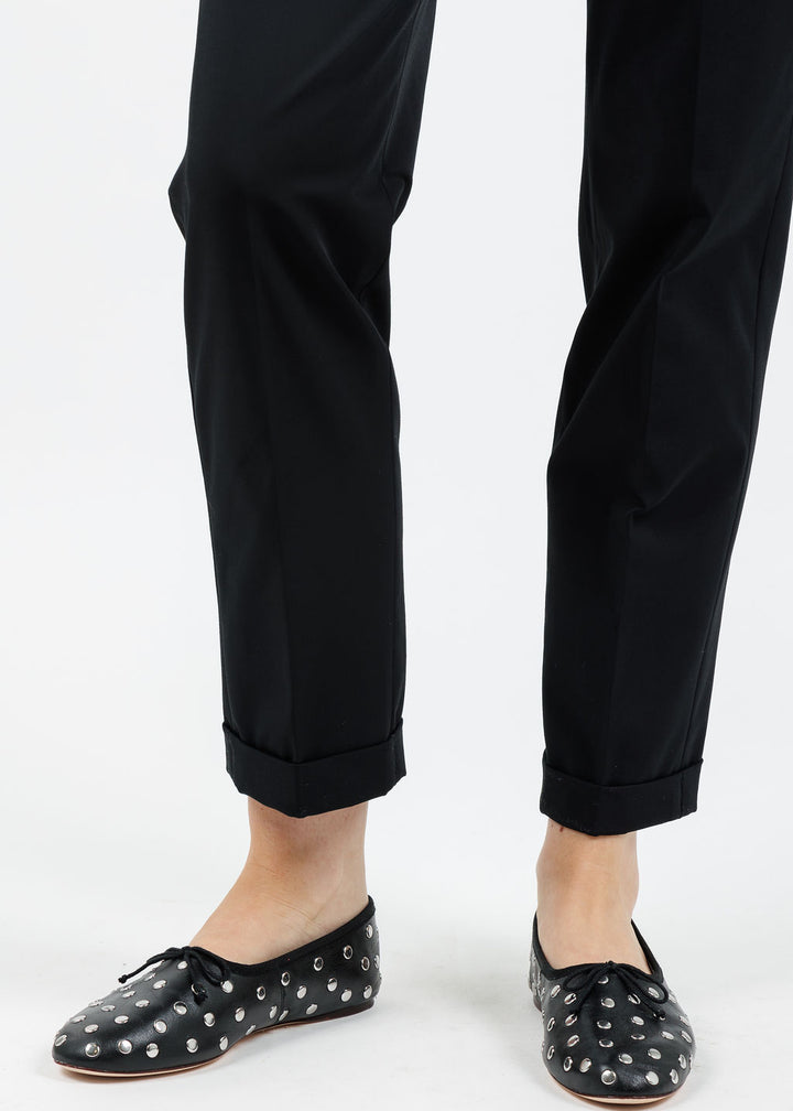 Raffaello Rossi Techno Cotton Ute 7/8 Pants in Black available at Barbara Katz