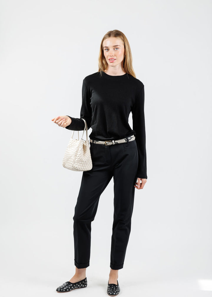 Raffaello Rossi Techno Cotton Ute 7/8 Pants in Black available at Barbara Katz