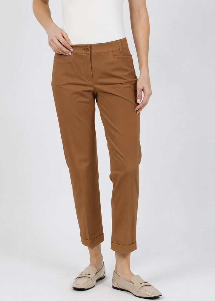 Raffaello Rossi Techno Cotton Ute 7/8 Pants in Cinnamon available at Barbara Katz