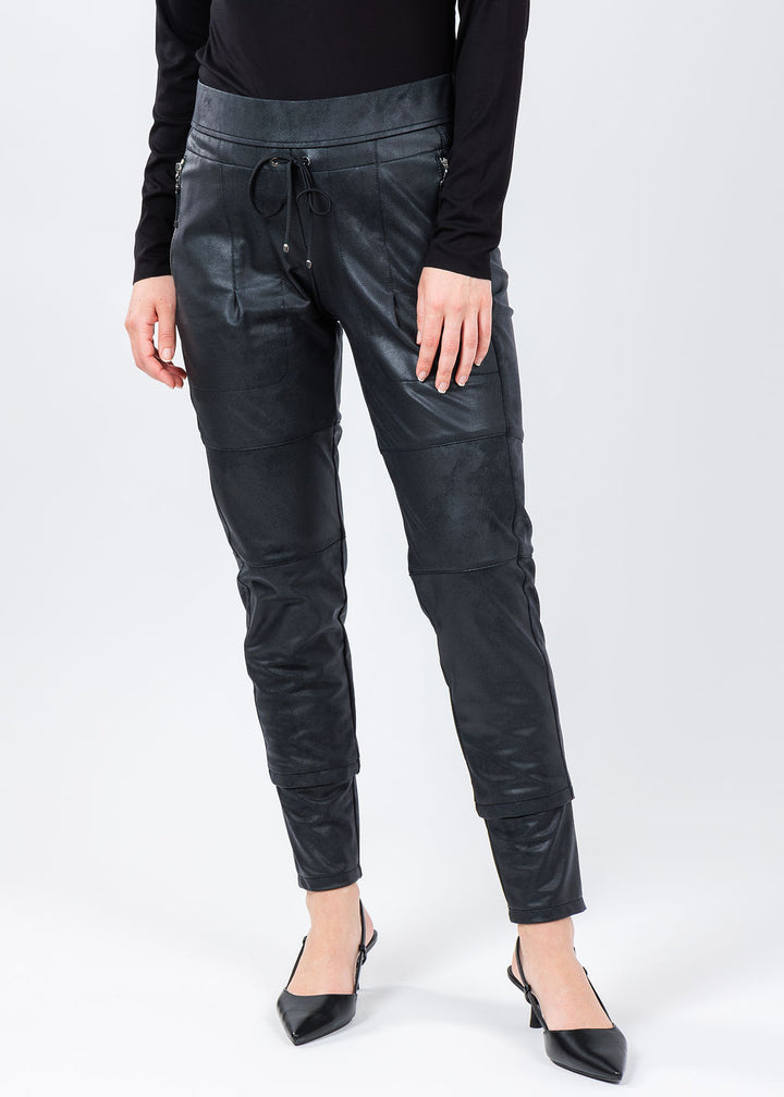 Vegan Leather Candy Pants - Black
