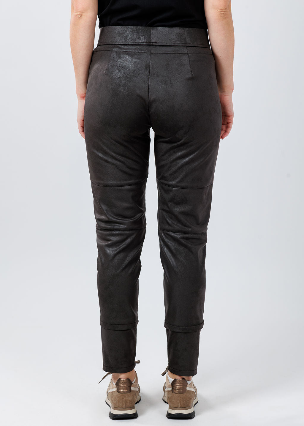 Vegan Leather Candy Pants - Dark Brown