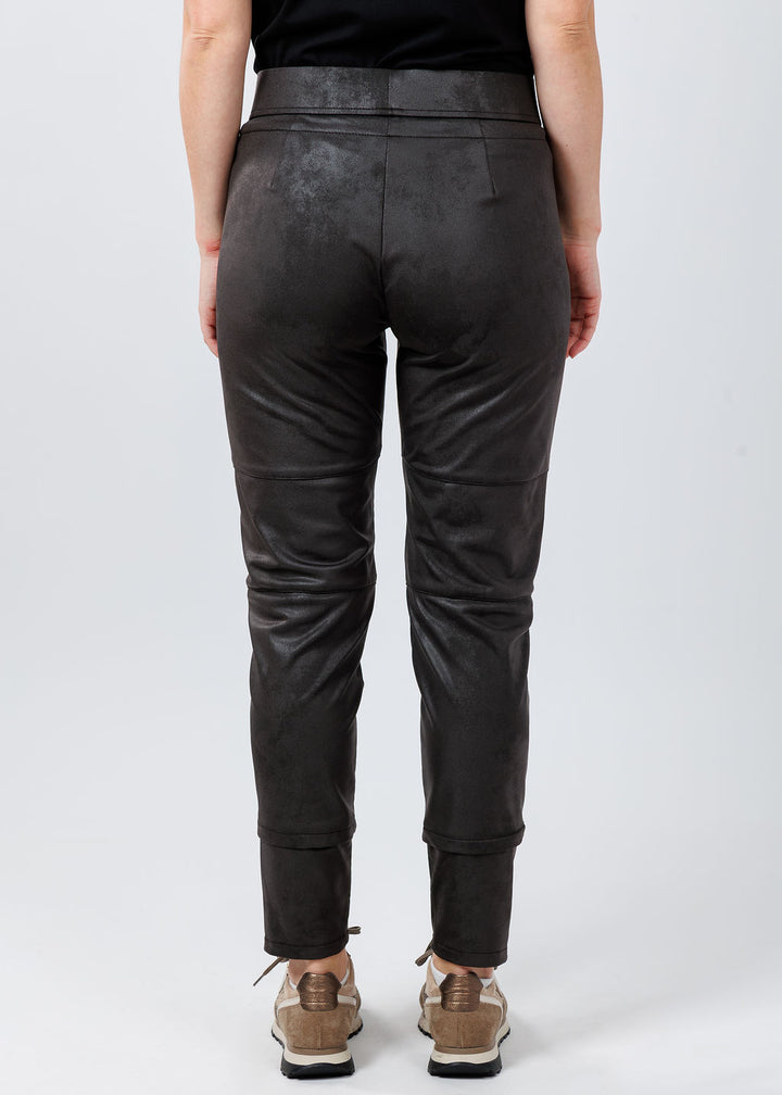 Vegan Leather Candy Pants - Dark Brown