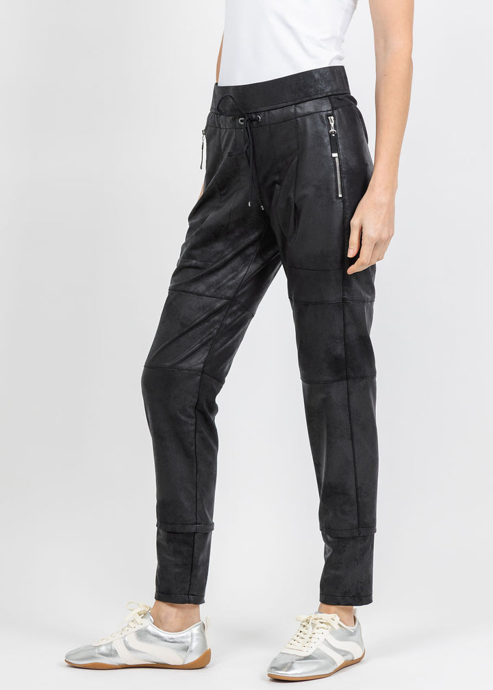 Raffaello Rossi Vegan Leather Candy Pants in Black available at Barbara Katz