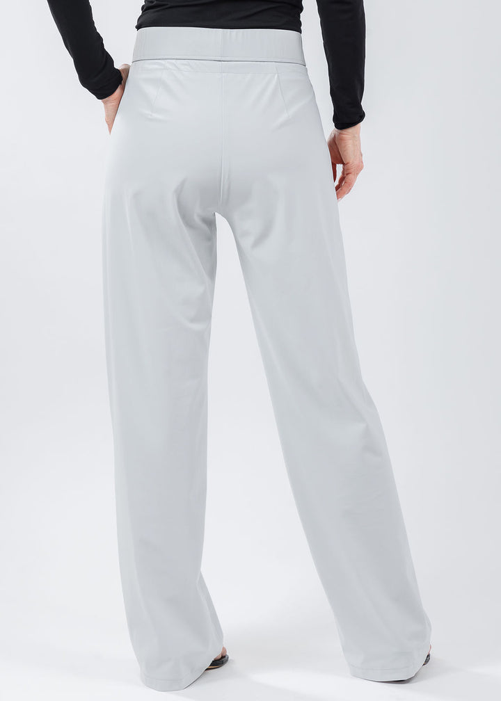 Raffaello Rossi Candice Straight Pants in Light Grey available at Barbara Katz