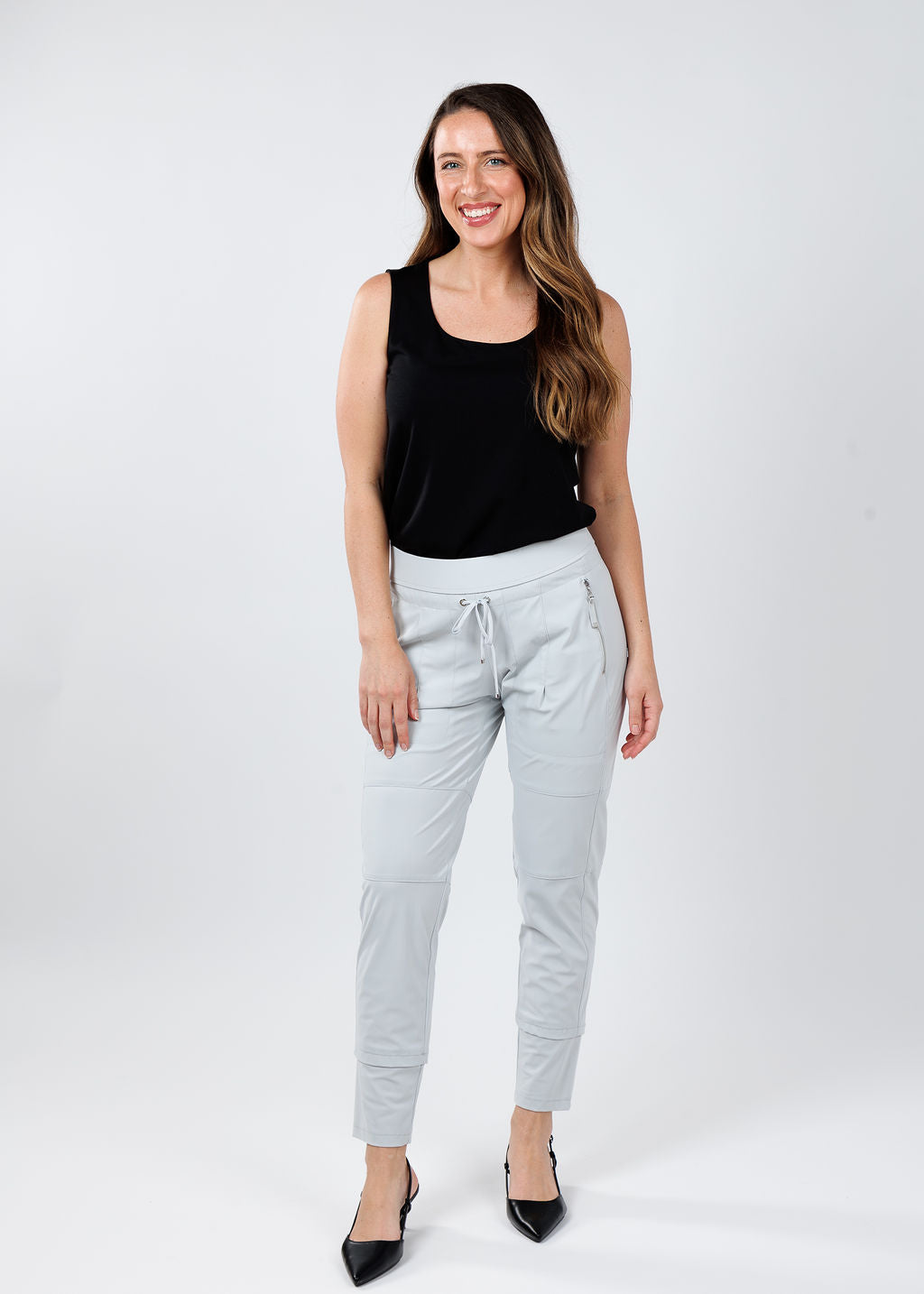 Raffaello Rossi Candy Pants in Light Grey available at Barbara Katz