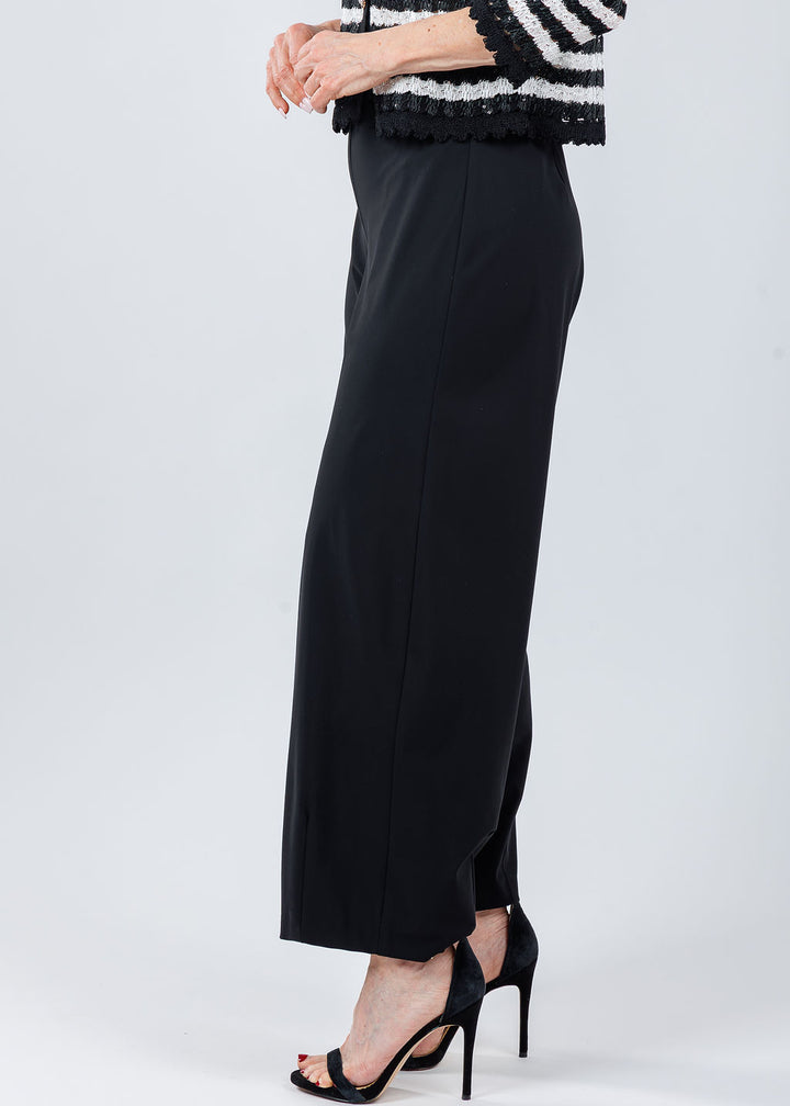 Raffaello Rossi Sally 7/8 High Tech Jersey Pants in Black available at Barbara Katz