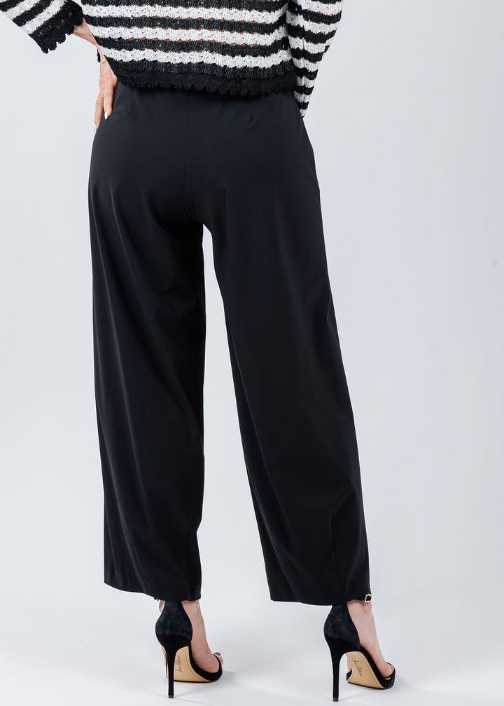 Raffaello Rossi Sally 7/8 High Tech Jersey Pants in Black available at Barbara Katz