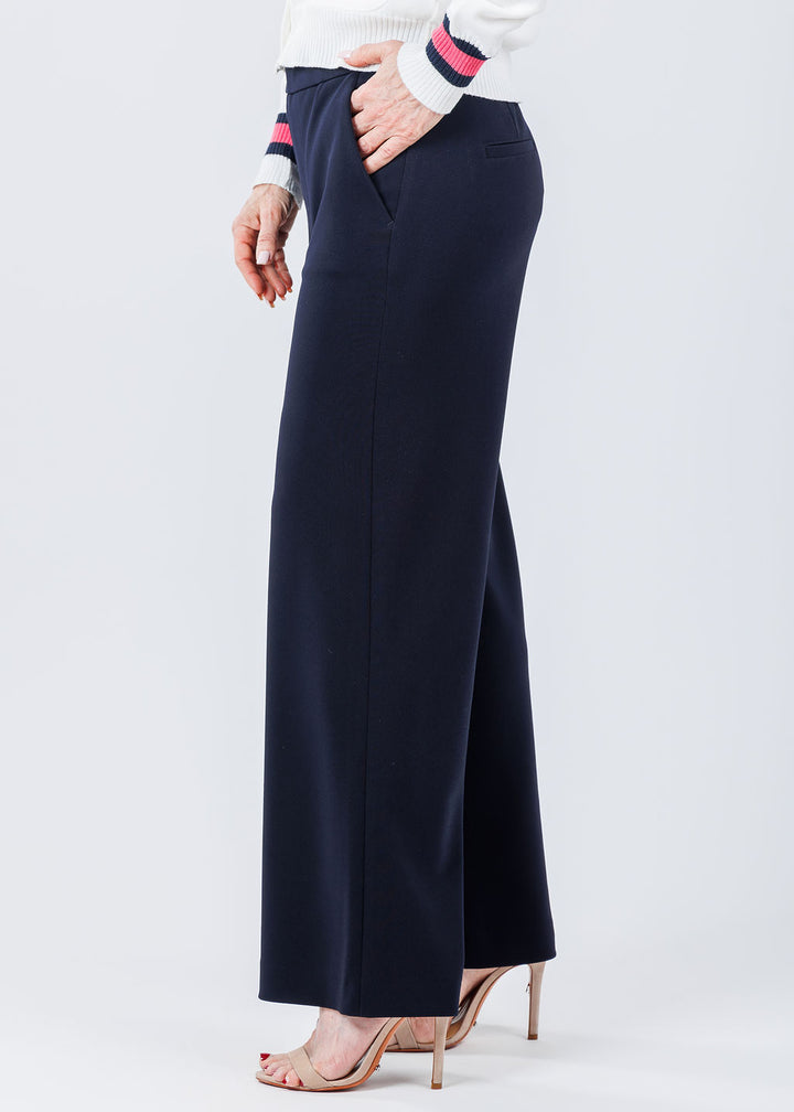 Raffaello Rossi Sally 7/8 High Tech Jersey Pants in Marine available at Barbara Katz