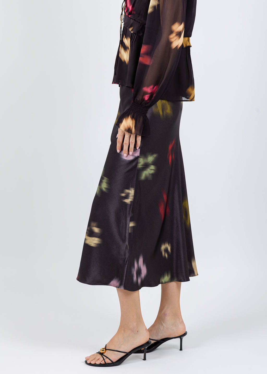 Rails Anya Skirt in Onyx Blurred Floral available at Barbara Katz