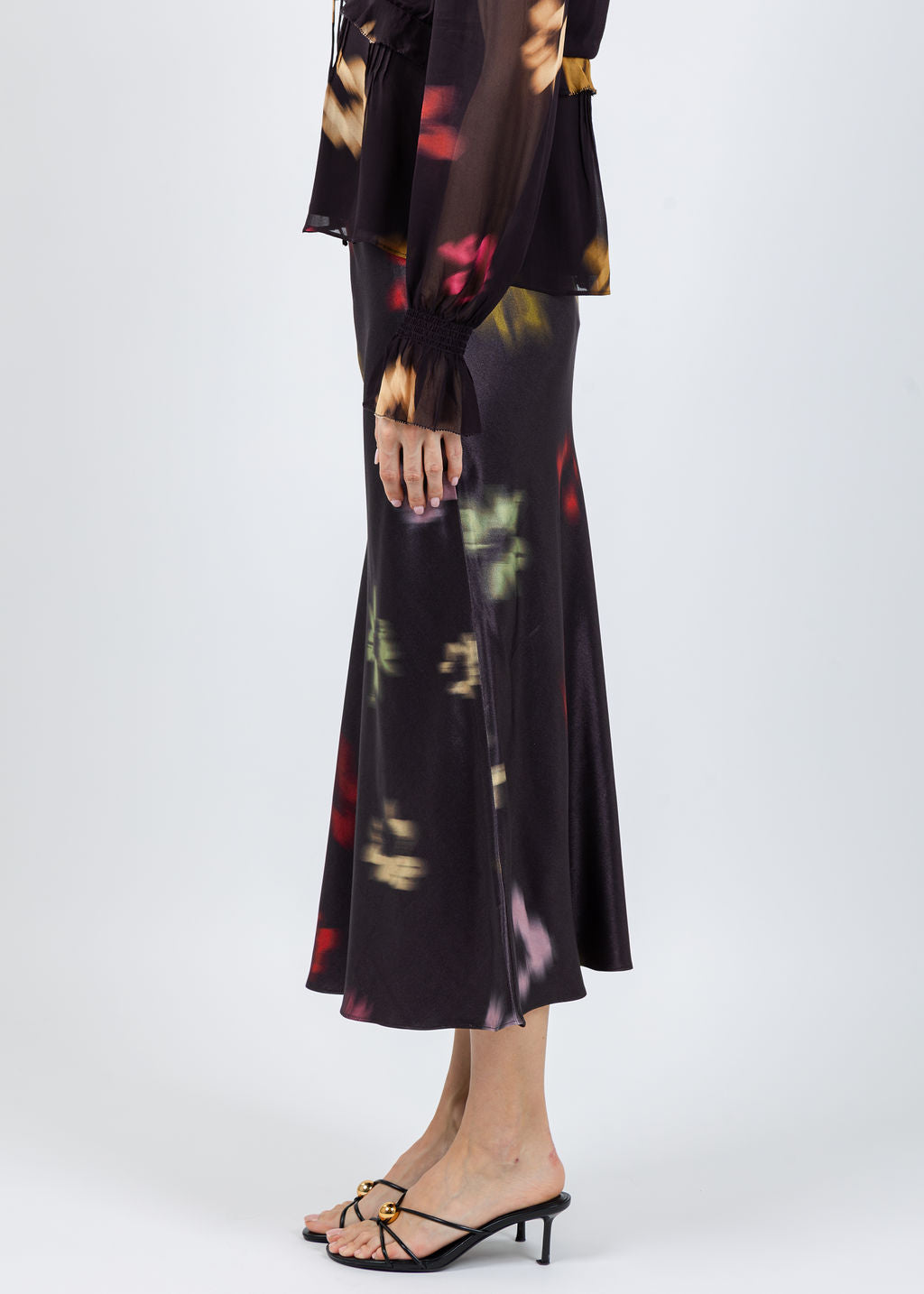 Rails Anya Skirt in Onyx Blurred Floral available at Barbara Katz