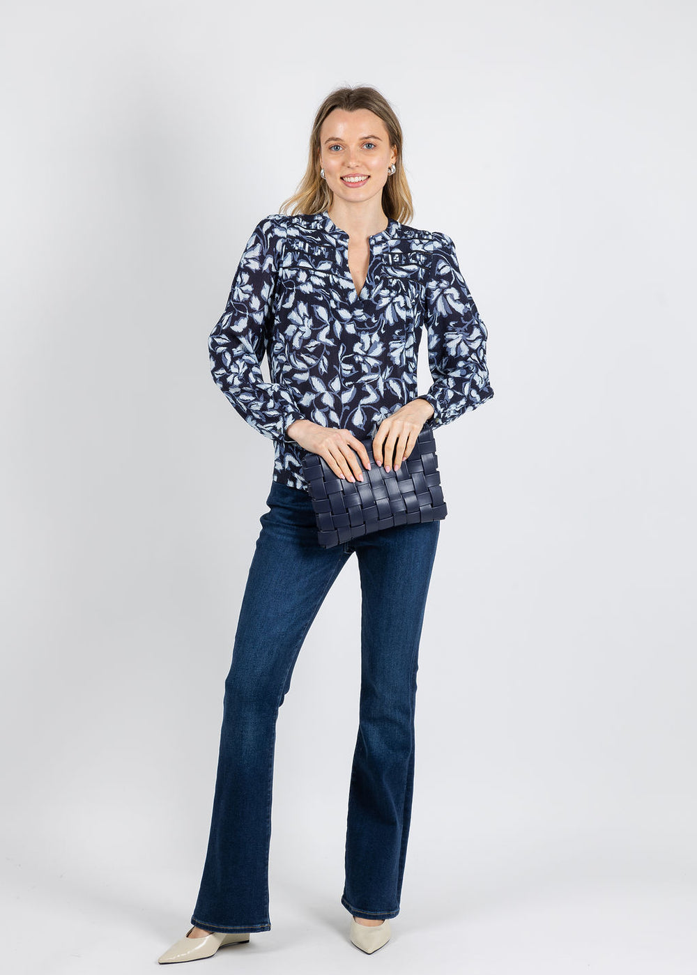 Rails Asta Top in Navy Jasmine available at Barbara Katz