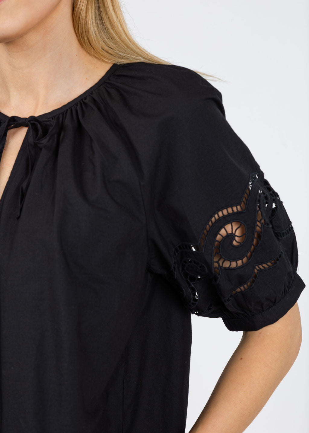 Rails Catalene Blouse in Black Embroidery available at Barbara Katz