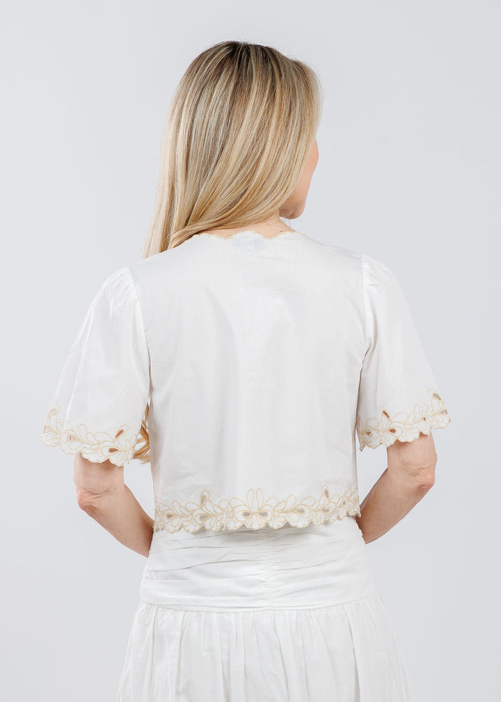 Rails Cataluna Cropped Top in White available at Barbara Katz