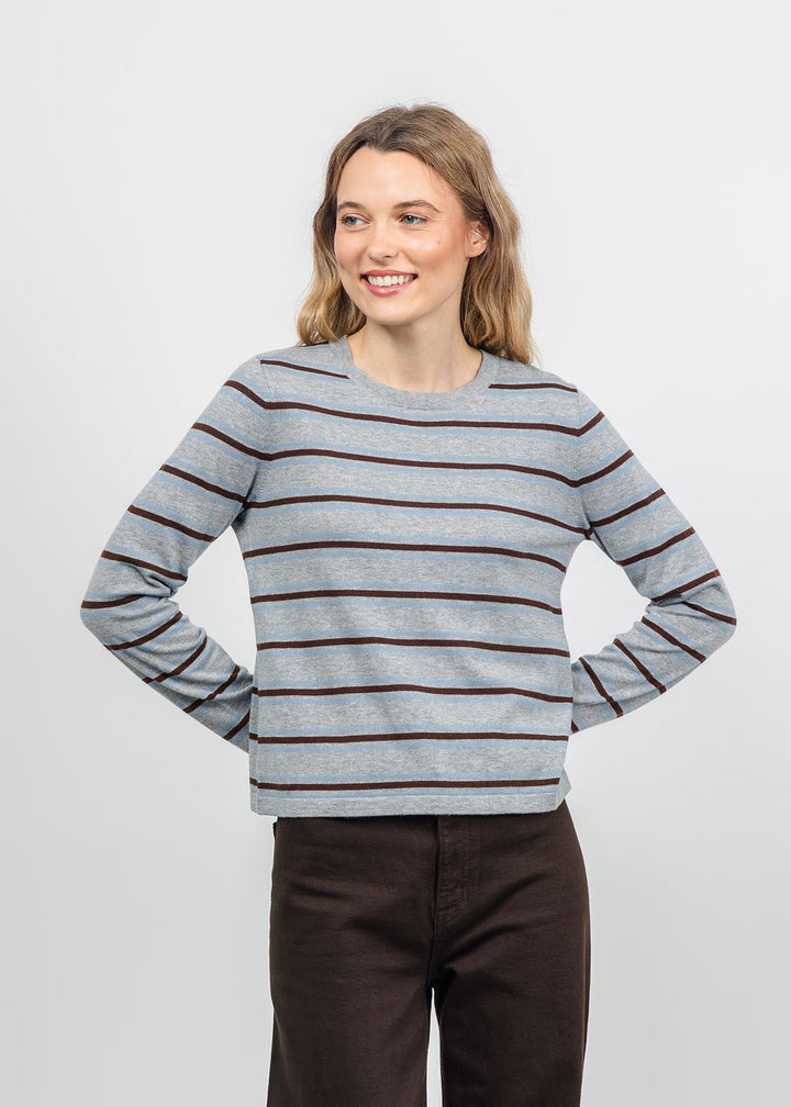 Rails Davie Long Sleeve Tee in Heather Sky available at Barbara Katz