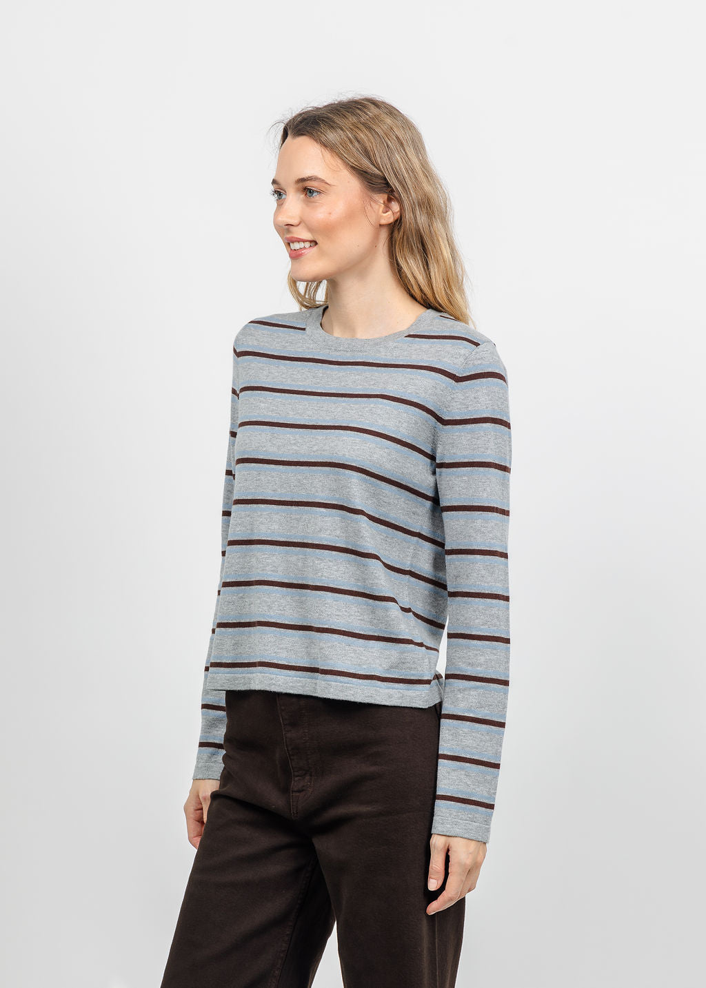 Rails Davie Long Sleeve Tee in Heather Sky available at Barbara Katz