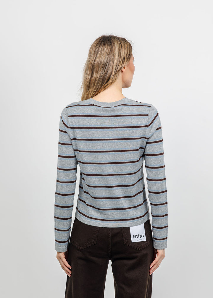 Rails Davie Long Sleeve Tee in Heather Sky available at Barbara Katz