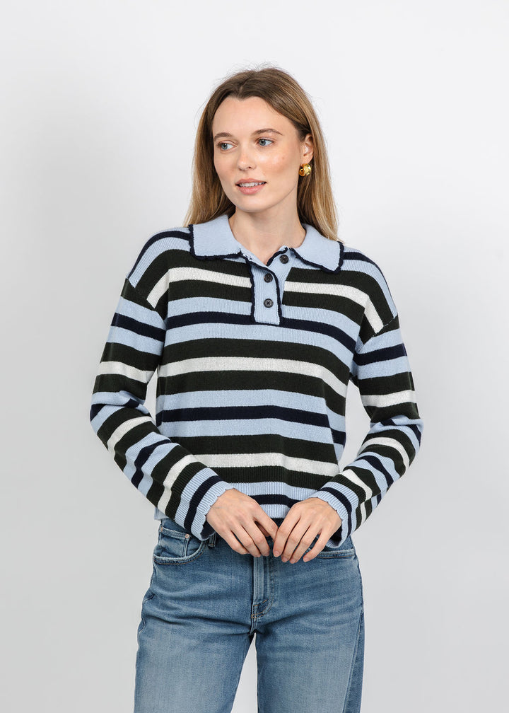 Rails Delora Sweater in Sky Forest Stripe available at Barbara Katz