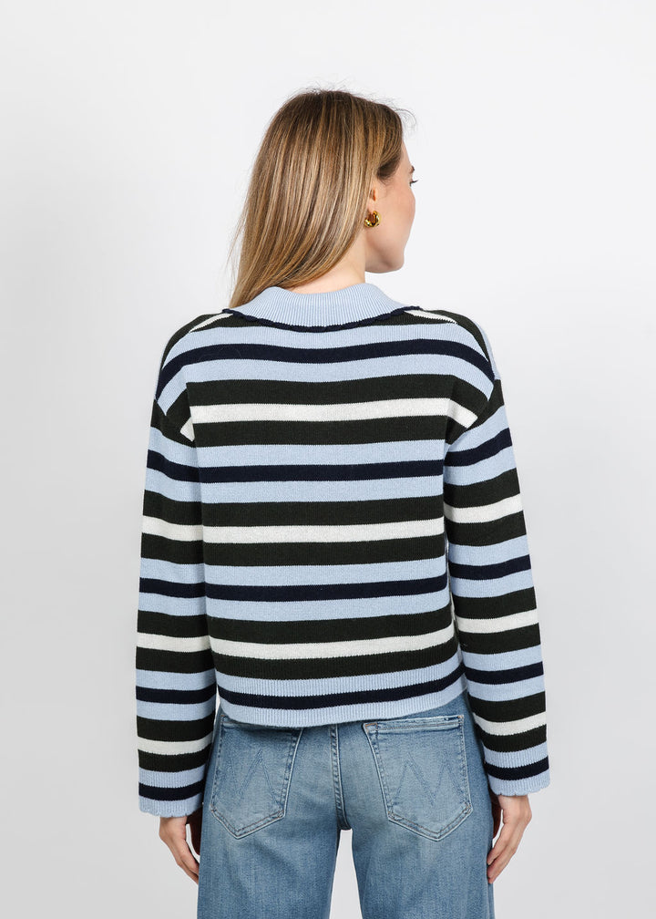 Rails Delora Sweater in Sky Forest Stripe available at Barbara Katz